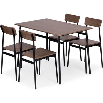 Jídelní set Jídelní set Malmo pro 4 osoby ořech tmavý