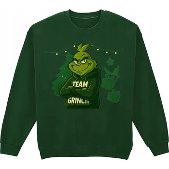 Podprsenka Team Grinch Bluza Vánoční Unisex Zelená S