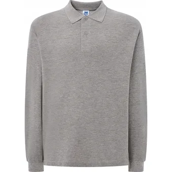 Pánské tričko Pánská polokošile s dlouhým rukávem JHK PORA-210 LS šedé GM vel. L