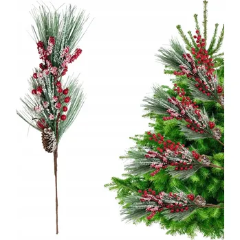 Vánoční dekorace Sněžená VĚTVIČKA Jehličnatá JEŘABINA HLOH ŠIŠKA Ozdoby VĚTVIČKY na vánoční stromeček