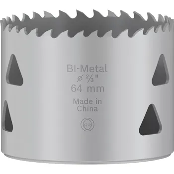 Pilová děrovka Vrtací korunka - děrovka na měkké dřevo, sádrokarton, plasty, kovové trubky a neželezné kovy Bosch PRO Multi Material - 64x44mm, 8% kobaltu, rychlořezná ocel, beznástrojový upínací systém Power Change Plus (2608901520)