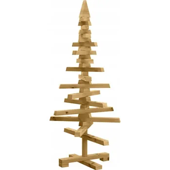 Vánoční stromek Dřevěný vánoční stromek 42016698 masivní borovice 90 cm