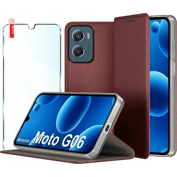 Pouzdro na mobilní telefon Flipové pouzdro KrainaGSM pro Motorola, moto g06 power červené