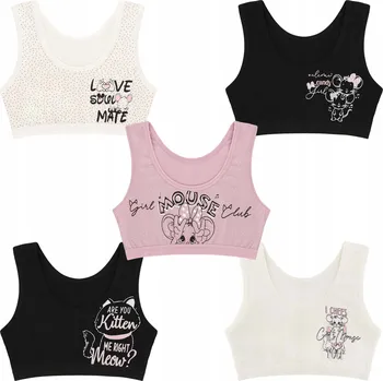 Dámské oblečení DĚTSKÁ PODPRSENKA TOP 146-152 - SADA 5 KS