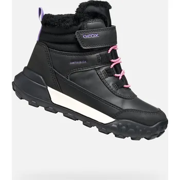 Dívčí tenisky Černé dívčí kotníkové boty Geox Trekkyup AB GEOX černá | bílá 3508601