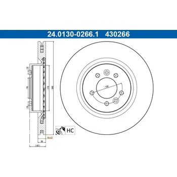 Brzdový kotouč Brzdový kotouč ATE 24.0130-0266.1