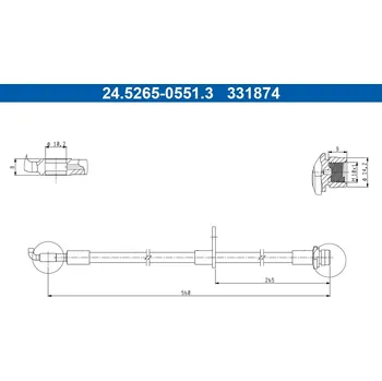 Brzdová hadice Brzdová hadice ATE 24.5265-0551.3
