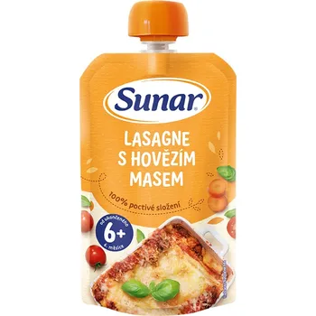 Příkrm Sunar od 6. měsíce 120 g těstoviny, hovězí maso