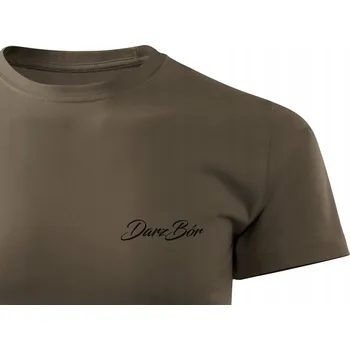 Pánská móda Pánské myslivecké tričko na lov v lese s potiskem DARZ BÓR, hnědé, vel. XL