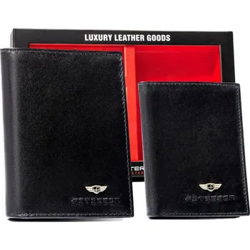 Peněženka Peterson pánská peněženka z pravé kůže černá - muž