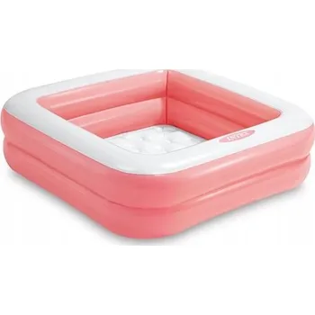 Dětský bazének Intex 57100 bazének čtverec 85 x 85 x 23 cm růžový