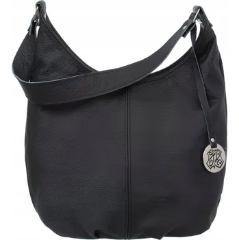 Kabelka Kaletnik kabelka vak z pravé lícové kůže černá