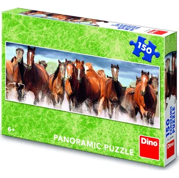 Puzzle Dino Panoramic Koně ve vodě 150 dílků