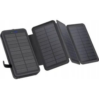 Powerbanka SOLÁRNÍ POWERBANKA PŘENOSNÁ USB NABÍJEČKA 26800MAH IESAFY YD-820S ČERNÁ