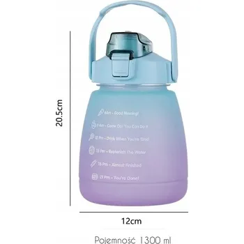 LÁHEV NA VODU LAHEV NA PITÍ S ODMĚRKOU A BRČKEM, FITNESS POSILOVNA 1,3 L