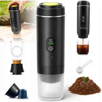 Příprava kávy PRZENOŚNY EKSPRES DO KAWY NA MLETOU KÁVU A KAPSLE, CESTOVNÍ, DO AUTA, USB-C