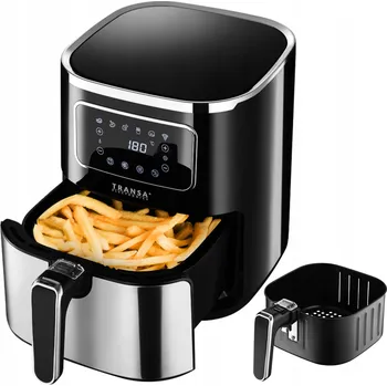 fritéza Horkovzdušná fritéza Transa Electronics 1700 W 5 l stříbrná, 6 programů