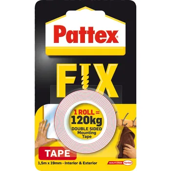 Lepicí páska Pattex FIX montážní páska,120kg, 1,5 m, oboustranná (2848974)
