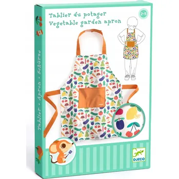 Kuchyňská zástěra Djeco: Zástěra do kuchyně oranžová - ZELENINA 2-5 let 5520