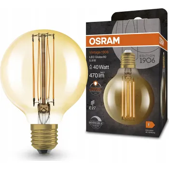 Žárovka Osram LED žárovka VINTAGE GLOBE GOLD 5,8W 2200K E27 stmívatelná, 80mm