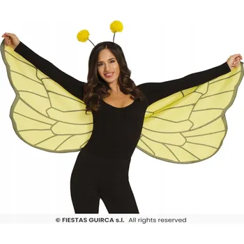 Karnevalový kostým Křídla Čelenka VČELY Vosy Kostým Plášť 150x60