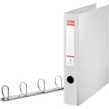 Šanon A4 Esselte bílý, 4 kroužky D, 40 mm, šířka 60 mm, odolný kancelářský