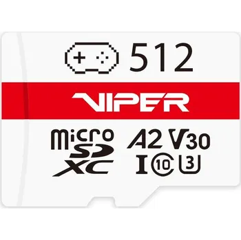 Paměťová karta PATRIOT Viper 512GB Micro SDXC / UHS-I / U3 / A2 / C10 / V30