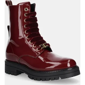 Dámské kozačky Dětské boty Elisabetta Franchi F4A5.E0414.35.38 burgundské 83X, EUR 35