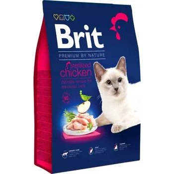 Brit Premium Cat by Nature Sterilized Chicken 8kg - poškozený obal