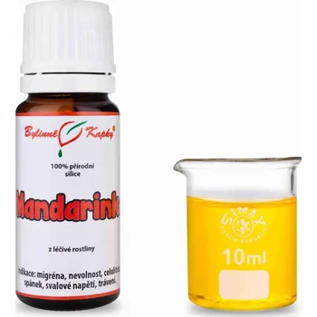 Doplněk stravy Bylinné kapky s.r.o. Mandarinka 100 % přírodní silice - esenciální (éterický) olej 10 ml