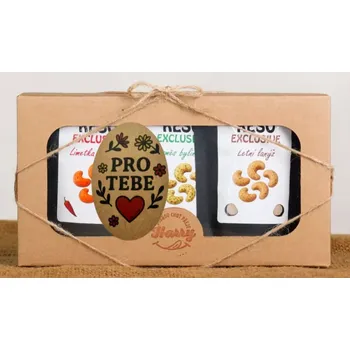 Dárkový potravinový koš Dárková sada Kešu EXCLUSIVE mix Letní lanýž + směs bylinek + Limetka Chilli pro Tebe (Dárková sada Kešu EXCLUSIVE mix Letní lanýž + směs bylinek + Limetka Chilli pro Tebe)