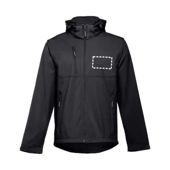 THC ZAGREB. Pánská softshellová bunda z polyesteru a elastanu 1 Chest, 100 x 60 Digitální Transfer, 13 barvy