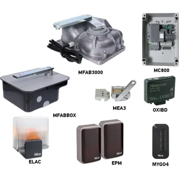 Sada pohonu NICE M-Fab MFAB3000 pro jednokřídlá vrata do 3,5 m/600 kg