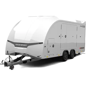 Přívěs k motorovému vozidlu Uzavřený autopřepravník Brian James Race Sport, 550x210x188, 3500 kg, BÍLÝ