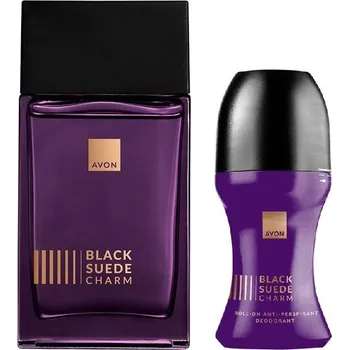 Pánský parfém AVON Sada Black Suede Charm – EDT 75 ml + kuličkový antiperspirant 50 ml | elegantní pánská vůně