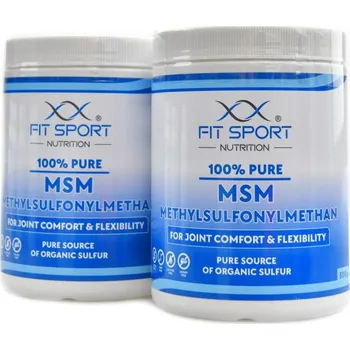 Kloubní výživa FitSport Nutrition MSM 100% pure methylsulfonylmethan 2 x 500g DUOPACK
