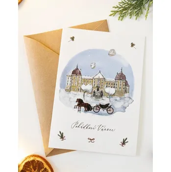 Be Nice EKO Přání vánoční Pohádkové Vánoce - Zámek