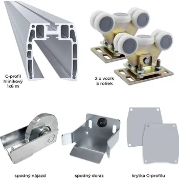 Sada pro výrobu samonosné posuvné brány do 320 kg/4,5 m, AL 95x106