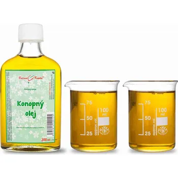 Doplněk stravy Bylinné kapky s.r.o. Konopný olej (olej z konopí) 200 ml - přírodní za studena lisovaný