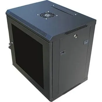 Rozvaděč DATACOM 19" rozvaděč nástěnný 9U/450mm černý, skleněné dveře