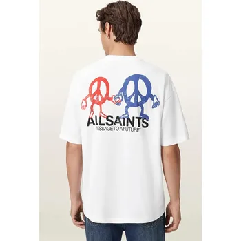 Pánské tričko Bavlněné tričko AllSaints BEDFELLOW M001PD bílá 00X, vel. XL