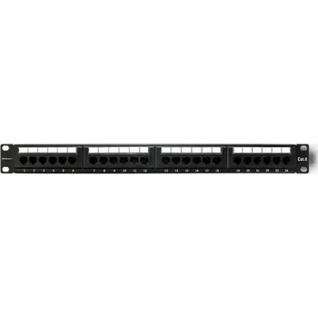 Racková skříň Patch panel RACK | 24 portů | kat.5e UTP | Černá