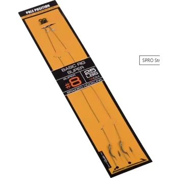 Rybářský háček Kaprové návazce SPRO Basic Rig Super Spro návazce: návazec18cm 25lbs háček v.4