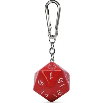 3D klíčenka Stranger Things D20 červená