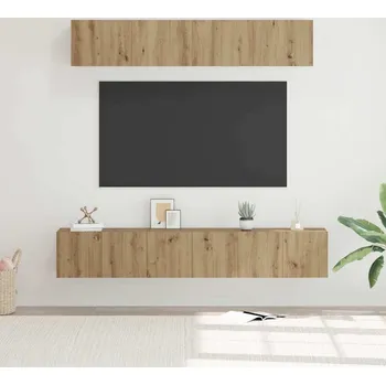 Obývací stěna vidaXL Sestava TV skříněk 5 pcs Artisanový dub kompozitní dřevo [3393407]