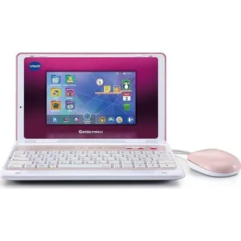 interaktivní kniha VTech - Genio Max, můj první opravdový počítač, růžový kov, dětský počítač se 7palcovou barevnou