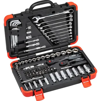 Nářadí pro automobil Gola sada palcová, 1/4" a 3/8", 92 ks nářadí, Vigor - V2470N