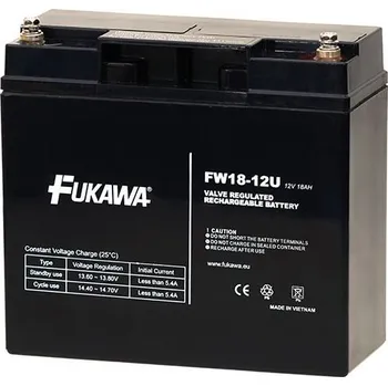 Záložní baterie FUKAWA olověná baterie FW 18-12 U do UPS APC/ 12V/ 18Ah/ životnost 5 let/ závit M5