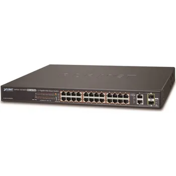 Switch Planet FGSW-2624HPS4 L2 switch, 24x100Mb, 2x1Gb SFP, 24x PoE 802.3at 420W