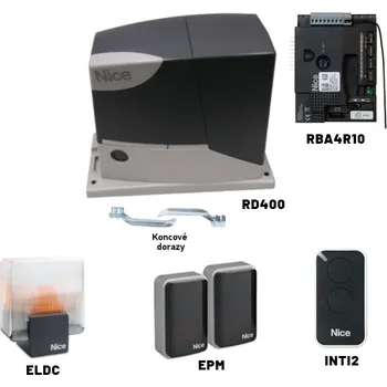 Pohon brány Sada pohonu pro posuvnou bránu do 400kg/8m NICE Road RD400 (D)